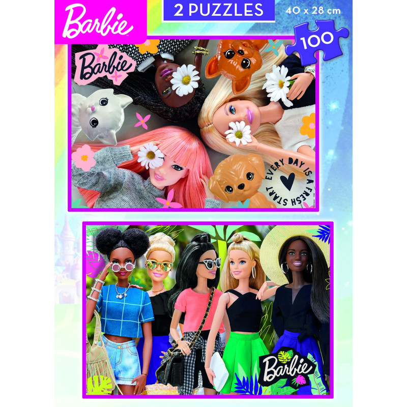 2 dėlionės (puzzle) 2x100 BARBIE 6-8metų 2 dėlionės (puzzle) 2x100 BARBIE 6-8metų