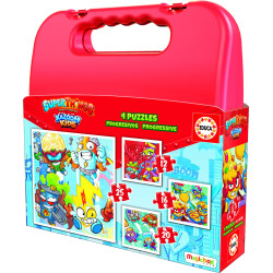 Dėlionė (puzzle) lagamine 12+16+20+25 SUPERTHINGS 3-5metų