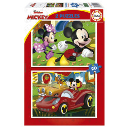 2 dėlionės (puzzle) 2x20 MICKEY MOUSE FUN HOUSE 3-5metų