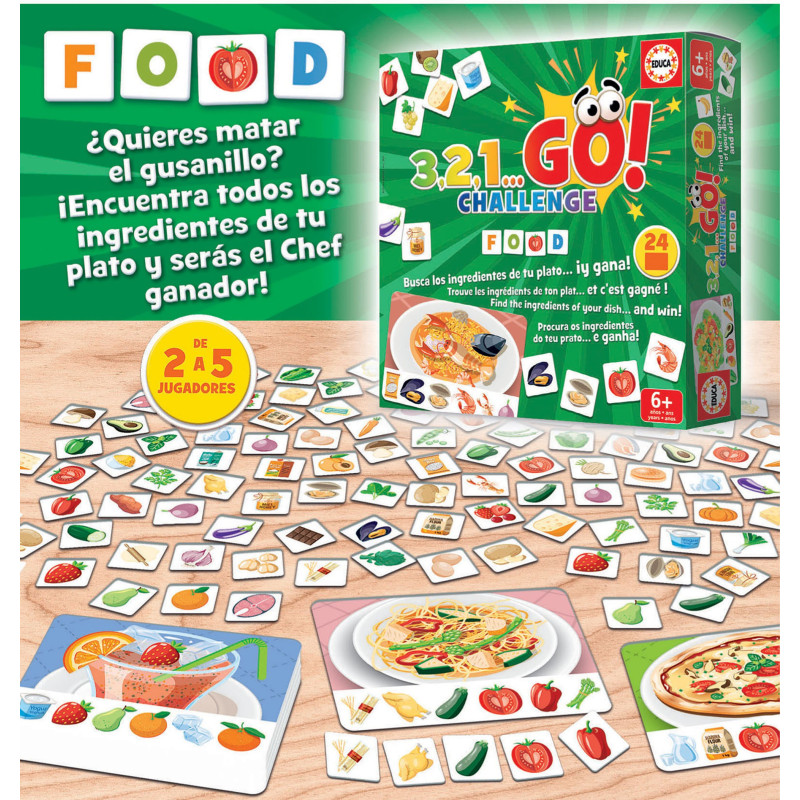 Žaidimas 3,2,1...GO! CHALLENGE FOOD 6-99metų Žaidimas 3,2,1...GO! CHALLENGE FOOD 6-99metų
