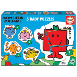 5 dėlionės (puzzle) 3+3+4+4+5 MONSIEUR MADAME 2-4metų