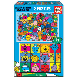 2 dėlionės (puzzle) 2x48 MONSIEUR MADAME 3-6metų