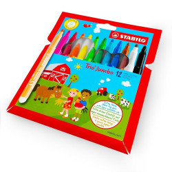 Flomasteriai TRIO Jumbo 12sp.