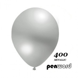 Balionai 12" Metalic Penword 100vnt sidabriniai