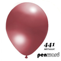 Balionai 12" Metalic Penword 100vnt bordo
