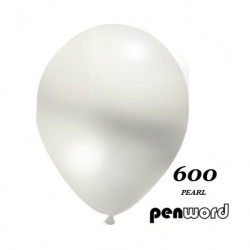 Balionai 12" Metalic Penword 100vnt balti