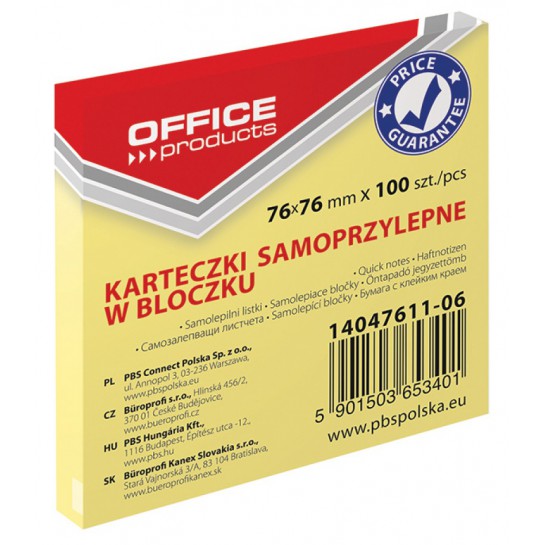 Lip.lapeliai 76x76/100 gels OFFICE produc