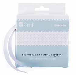 Lipni Velcro juosta 15mm x 5m balta