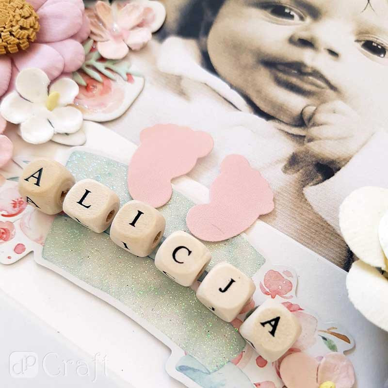 Karoliukai mediniai balti RAIDĖS 10mm 100vnt