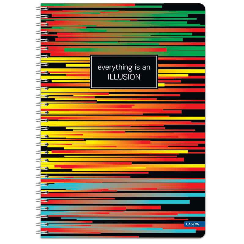Sąsiuvinis su spirale A4 100lap 70g lang ILLUSION