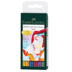 Rašiklių rink. PITT Artist pens basic FC 6vnt., įv.sp.