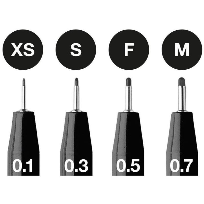Rašiklių rink. PITT XS,S, F, M FC 4vnt., juodos sp. Rašiklių rink. PITT XS,S, F, M FC 4vnt., juodos sp.