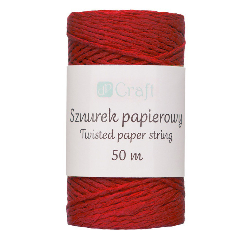 Virvutė popierinė 50m red