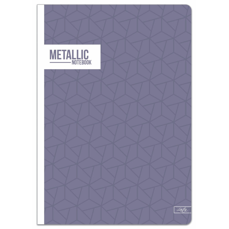 Sąsiuvinis(platus) A5 24lap 80g lin METALLIC