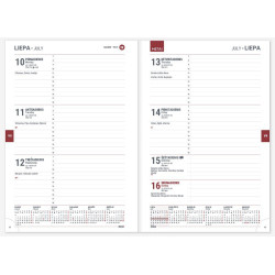 Darbo knyga A5 18 mėnesių tamsiai žalia