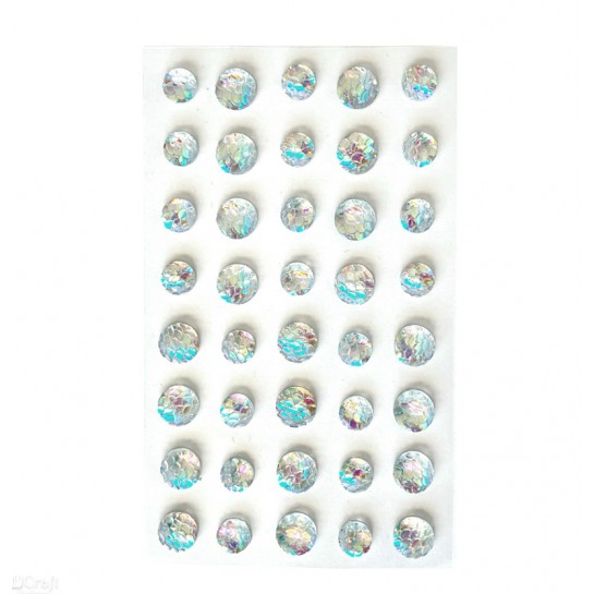 Dekor.lipnūs kristalai mix 40vnt fish scale Dekor.lipnūs kristalai mix 40vnt fish scale