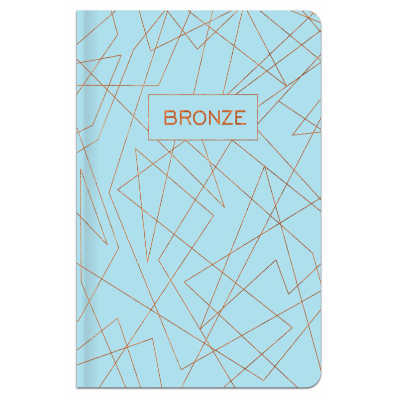 Užrašų knygutė A6 96lap. 70g BRONZE lang.