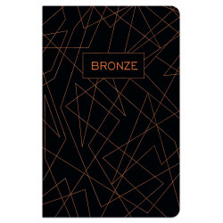 Užrašų knygutė A6 96lap. 70g BRONZE lang.