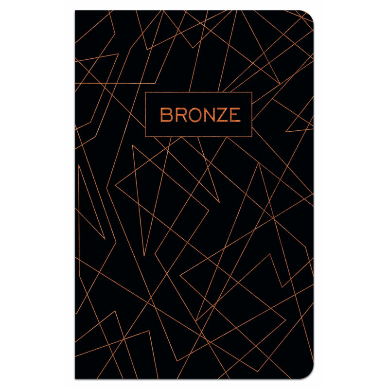 Užrašų knygutė A6 96lap. 70g BRONZE lang.