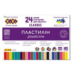 Plastilinas CLASSIC KIDS Line 24sp 480g