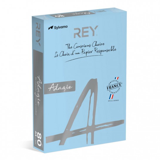 Spalvotas popierius REY ADAGIO A4 80g bright blue 48 Spalvotas popierius REY ADAGIO A4 80g bright blue 48