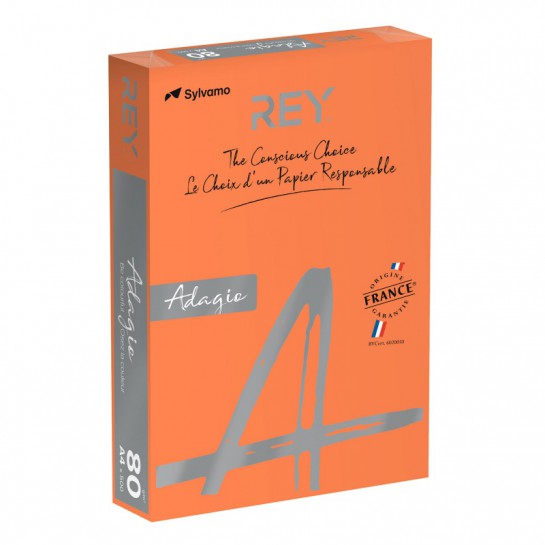 Spalvotas popierius REY ADAGIO A4 80g orange intense 21 Spalvotas popierius REY ADAGIO A4 80g orange intense 21