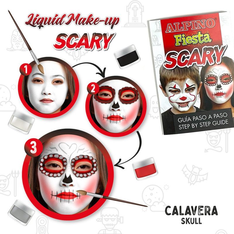 Makiažo rinkinys ALPINO Fiesta SCARY 4sp Makiažo rinkinys ALPINO Fiesta SCARY 4sp