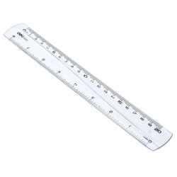 Liniuotė 20cm Deli skaidraus plastiko