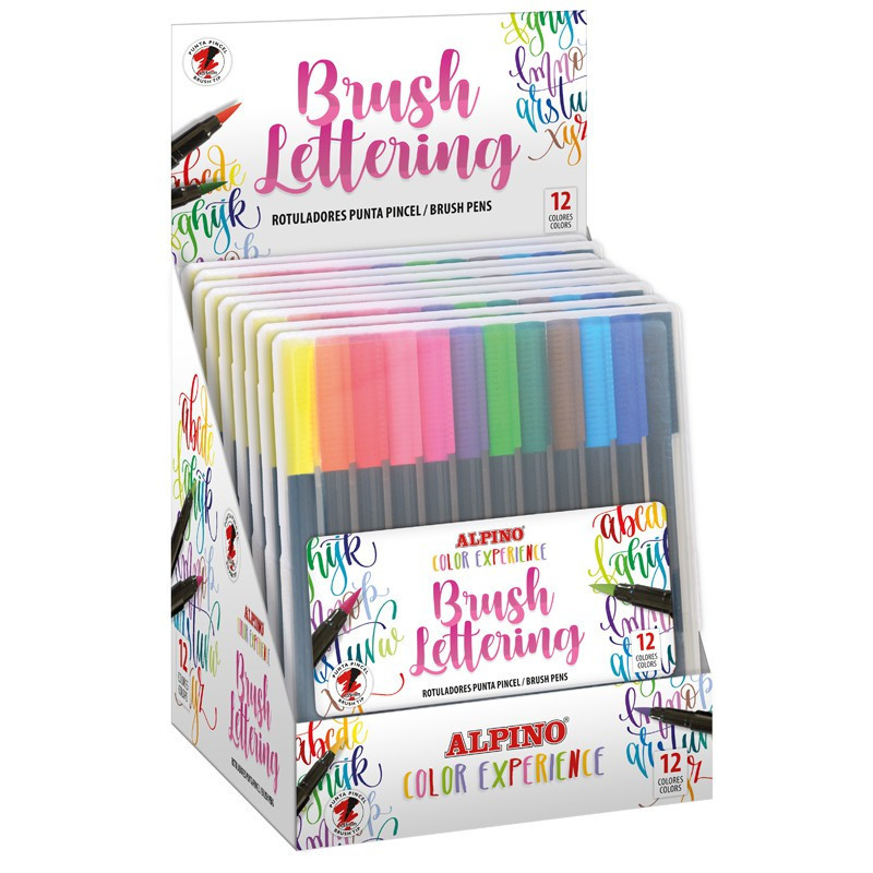 Teptukiniai flomasteriai ALPINO Color Experience brush lettering 12sp Teptukiniai flomasteriai ALPINO Color Experience brush lettering 12sp