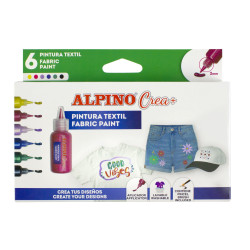 Dažai tekstilei ALPINO Crea+ 6sp
