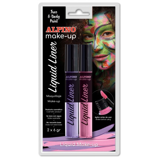 Veido dažai ALPINO Liquid liner pink+violet Veido dažai ALPINO Liquid liner pink+violet