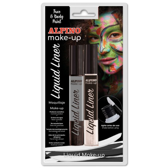 Veido dažai ALPINO Liquid liner white+black