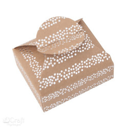 Dėžutės su sidabrinėmis juostelėmis 6x7,5x2,5cm 4vnt