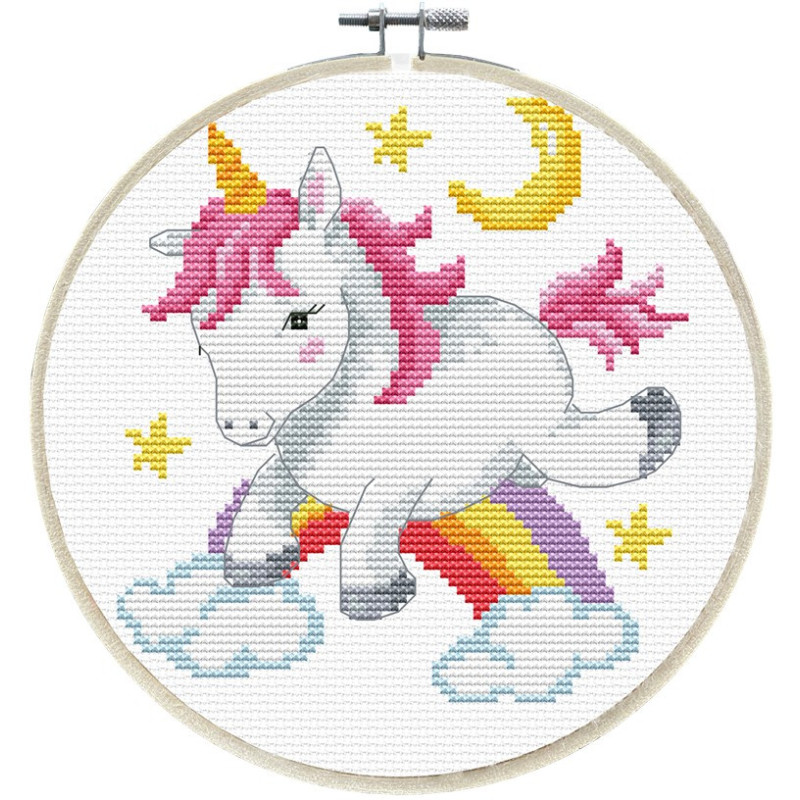 Siuvinėjimo kryželiu rinkinys UNICORN FROLIC 15x0 Siuvinėjimo kryželiu rinkinys UNICORN FROLIC 15x0