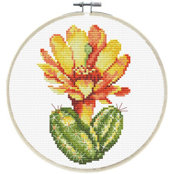 Siuvinėjimo kryželiu rinkinys YELLOW CACTUS 15x0