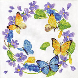 Siuvinėjimo kryželiu rinkinys SUMMER WREATH 29,20x30