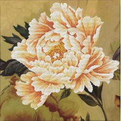 Siuvinėjimo kryželiu rinkinys BLOOMING PEONY 2 51x51