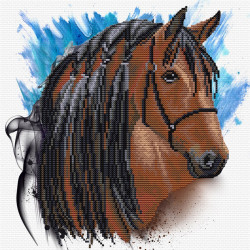 Siuvinėjimo kryželiu rinkinys STALLION GROOM 30,50x30,50