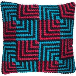 Siuvinėjimo rinkinys BLUE RED BARGELLO 22x22