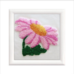 Kilpinio siuvinėjimo rinkinys PINK DAISY 9,50x9,50