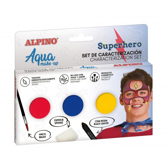 Makiažo rinkinys ALPINO Superhero Aqua make-up 3sp