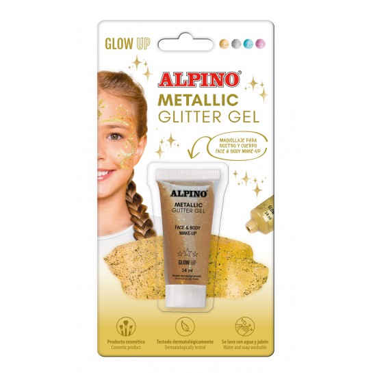 Gelis grimui 14ml ALPINO Glitter gold bls