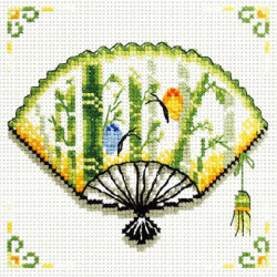 Siuvinėjimo kryželiu rinkinys BAMBOO FAN 12x12