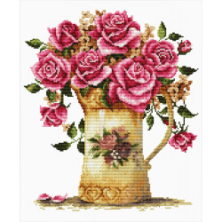 Siuvinėjimo kryželiu rinkinys ANTIQUE FLOWER VASE 26x29