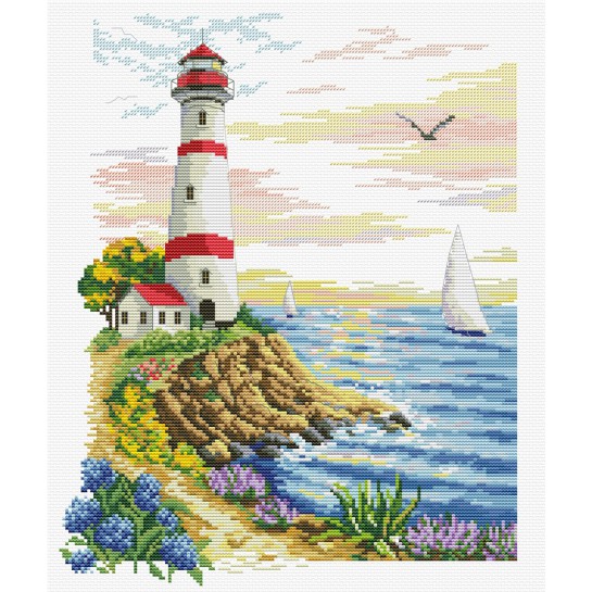 Siuvinėjimo kryželiu rinkinys LIGHTHOUSE CAPE 26,50x33,30