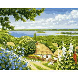 Tapyba pagal skaičius: KAIMO KAMPELIS Alessandro Remi 40x50 dėžutėje