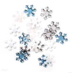 Dekor.kristalai SNOWFLAKES 2,2cm 20vnt