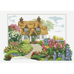 Siuvinėjimo kryželiu rinkinys FOXGLOVE COTTAGE 41,90x28