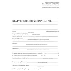 Statybos darbų žurnalas A4 Statybos darbų žurnalas A4