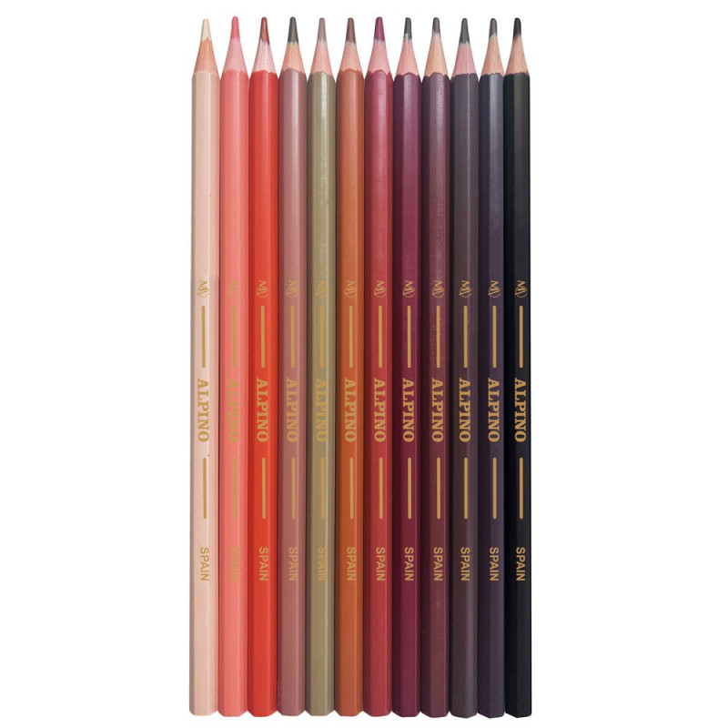 Pieštukai spalvoti ALPINO Skin tones 12sp Pieštukai spalvoti ALPINO Skin tones 12sp